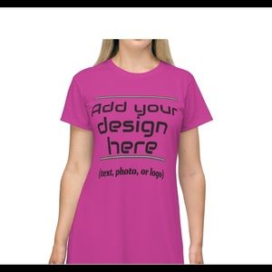 All Over Print T-Shirt Dress Custom, Text Dress